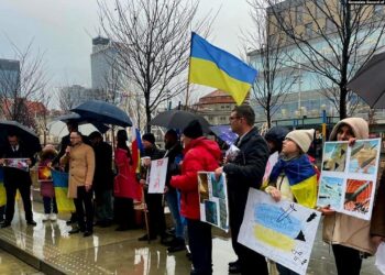 У польському Катовіце провели акцію Speak Up, Silence Breaks, щоб нагадати полякам про війну в Україні