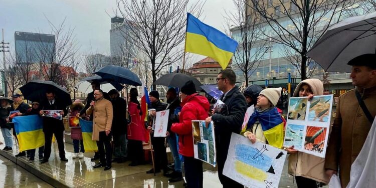У польському Катовіце провели акцію Speak Up, Silence Breaks, щоб нагадати полякам про війну в Україні